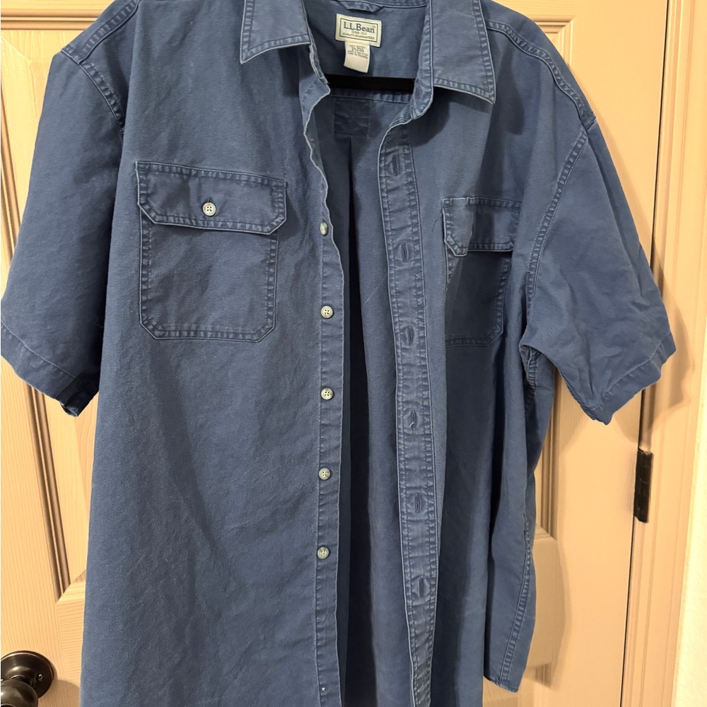 L.L. Bean Men's Casual Indigo Button Down Shirt